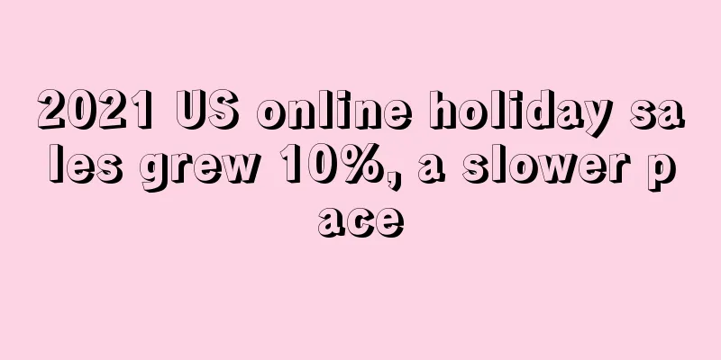2021 US online holiday sales grew 10%, a slower pace
