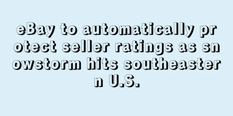eBay to automatically protect seller ratings as snowstorm hits southeastern U.S.