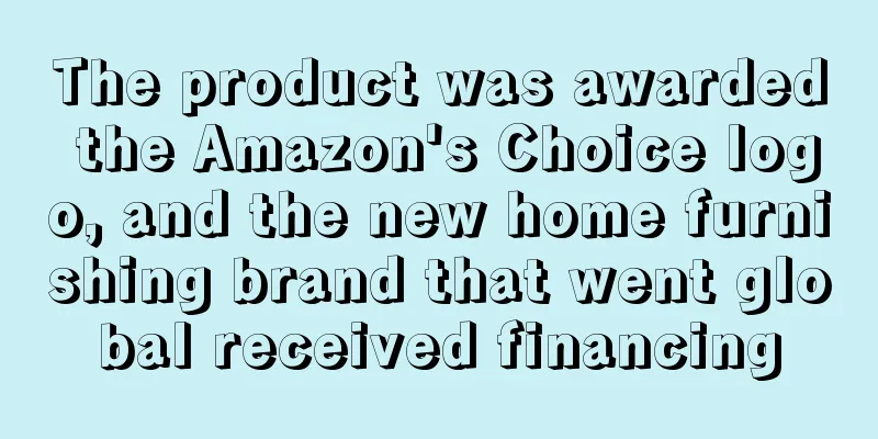 The product was awarded the Amazon's Choice logo, and the new home furnishing brand that went global received financing