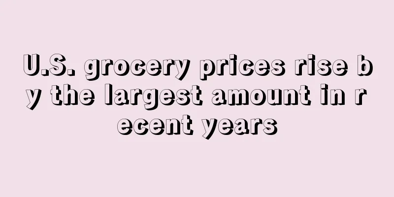U.S. grocery prices rise by the largest amount in recent years