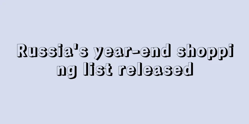 Russia's year-end shopping list released