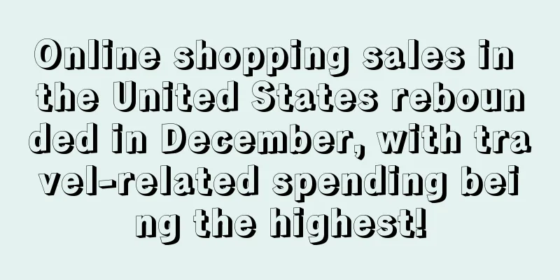 Online shopping sales in the United States rebounded in December, with travel-related spending being the highest!