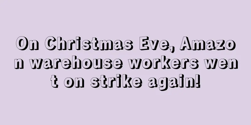 On Christmas Eve, Amazon warehouse workers went on strike again!