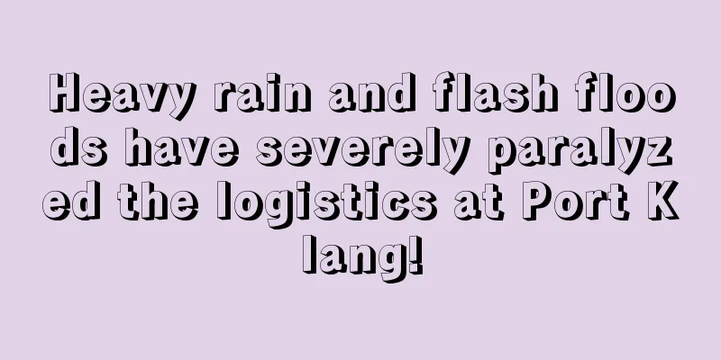 Heavy rain and flash floods have severely paralyzed the logistics at Port Klang!