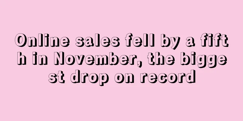 Online sales fell by a fifth in November, the biggest drop on record