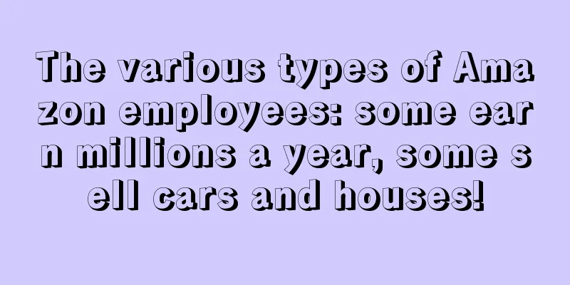 The various types of Amazon employees: some earn millions a year, some sell cars and houses!