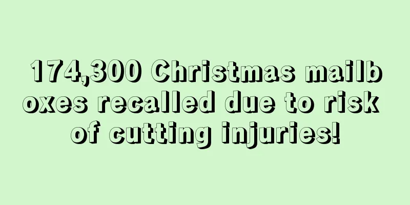174,300 Christmas mailboxes recalled due to risk of cutting injuries!