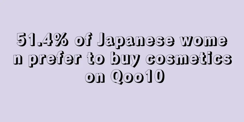51.4% of Japanese women prefer to buy cosmetics on Qoo10