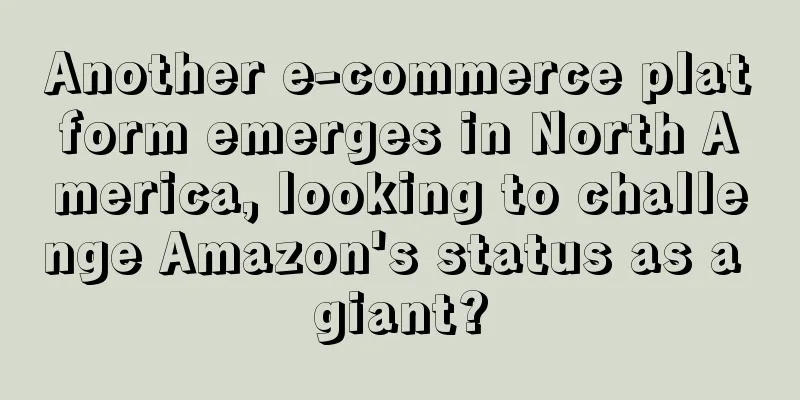 Another e-commerce platform emerges in North America, looking to challenge Amazon's status as a giant?