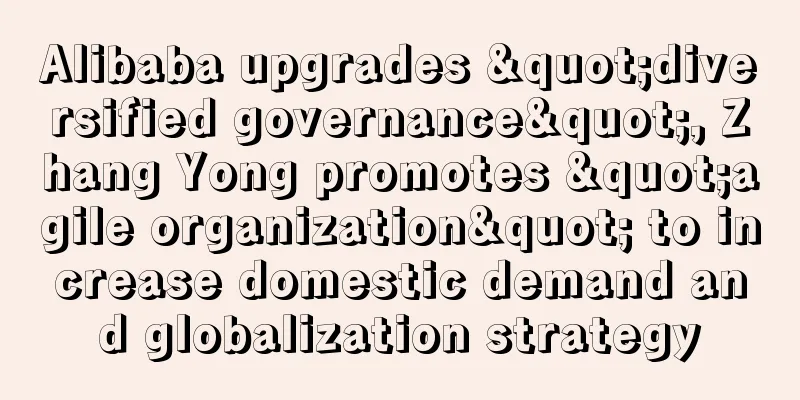 Alibaba upgrades "diversified governance", Zhang Yong promotes "agile organization" to increase domestic demand and globalization strategy