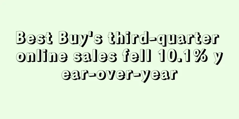 Best Buy's third-quarter online sales fell 10.1% year-over-year