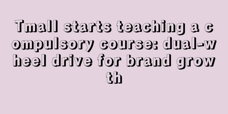 Tmall starts teaching a compulsory course: dual-wheel drive for brand growth