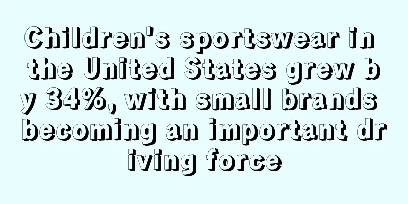 Children's sportswear in the United States grew by 34%, with small brands becoming an important driving force