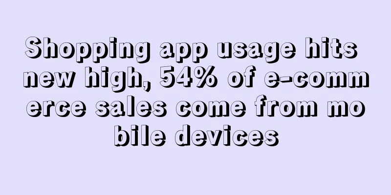 Shopping app usage hits new high, 54% of e-commerce sales come from mobile devices