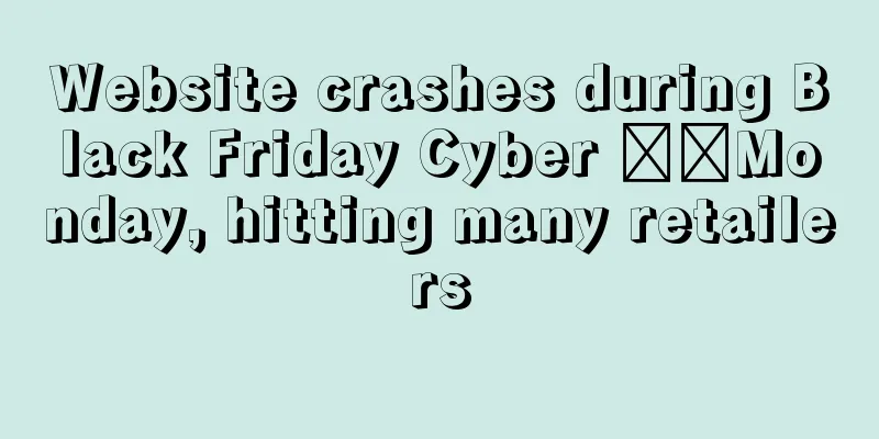 Website crashes during Black Friday Cyber ​​Monday, hitting many retailers