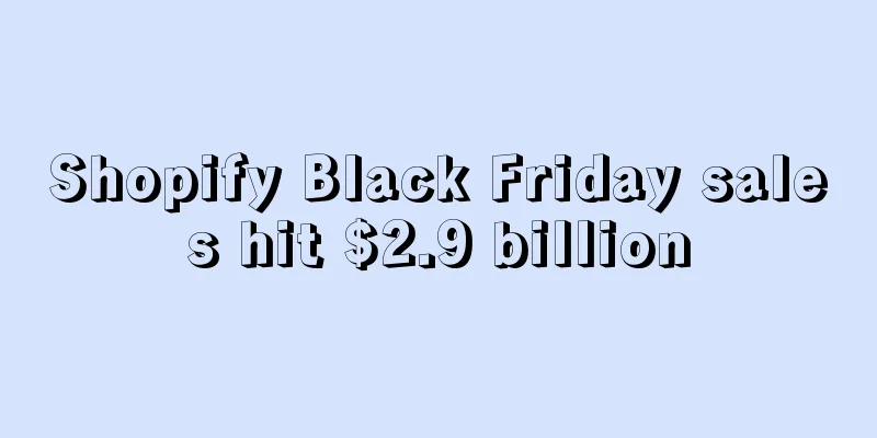 Shopify Black Friday sales hit $2.9 billion