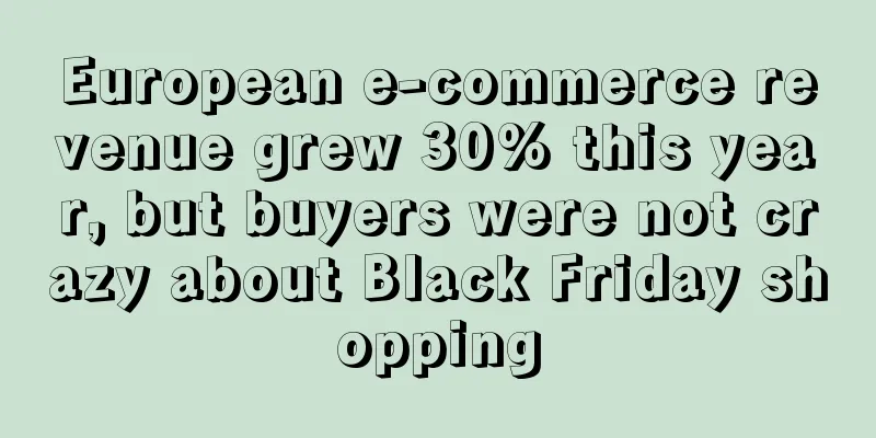 European e-commerce revenue grew 30% this year, but buyers were not crazy about Black Friday shopping