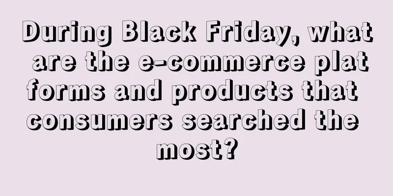 During Black Friday, what are the e-commerce platforms and products that consumers searched the most?