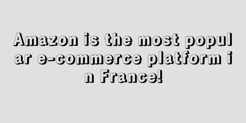 Amazon is the most popular e-commerce platform in France!