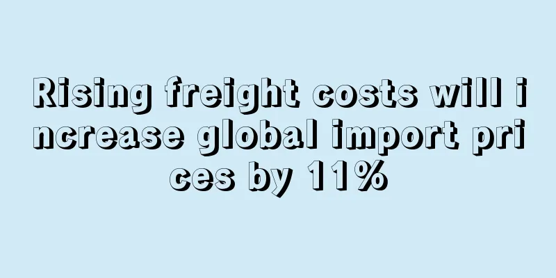 Rising freight costs will increase global import prices by 11%