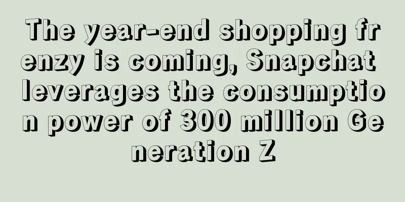 The year-end shopping frenzy is coming, Snapchat leverages the consumption power of 300 million Generation Z