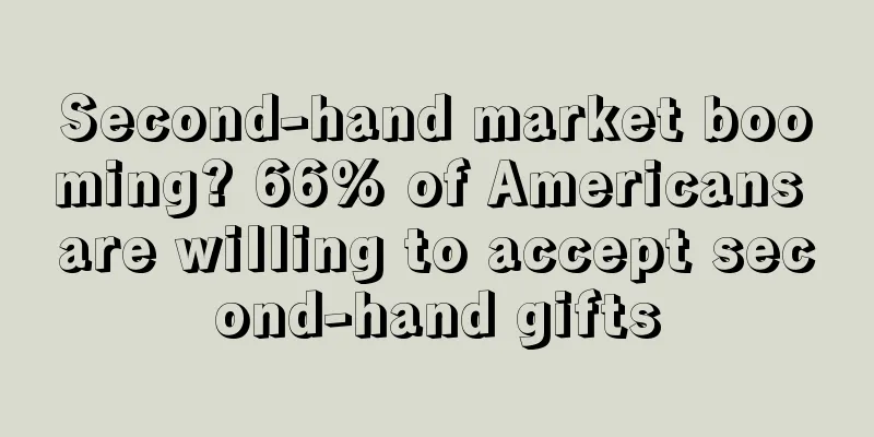 Second-hand market booming? 66% of Americans are willing to accept second-hand gifts
