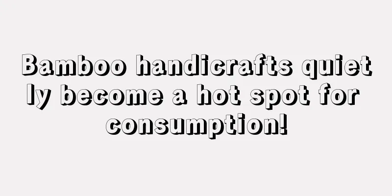 Bamboo handicrafts quietly become a hot spot for consumption!