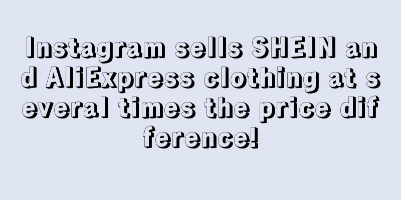 Instagram sells SHEIN and AliExpress clothing at several times the price difference!
