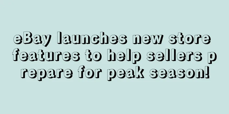 eBay launches new store features to help sellers prepare for peak season!