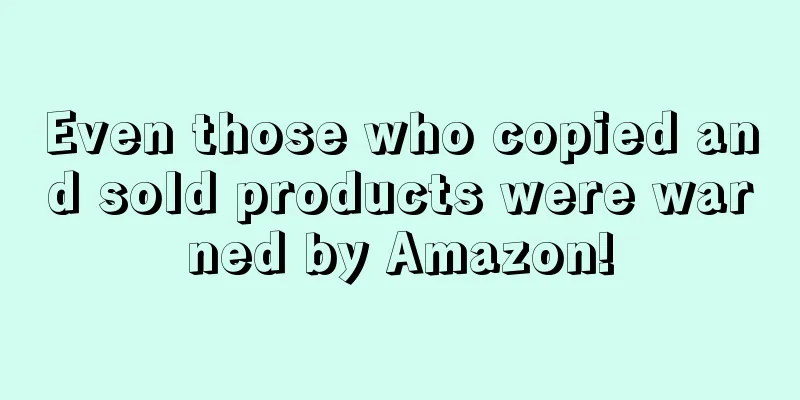 Even those who copied and sold products were warned by Amazon!