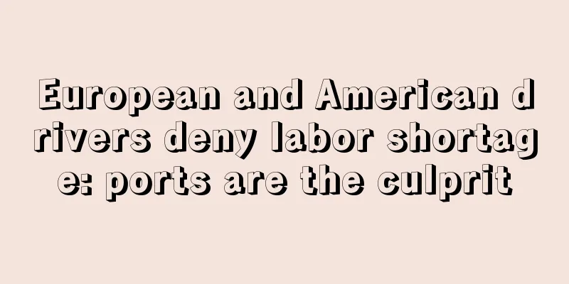 European and American drivers deny labor shortage: ports are the culprit
