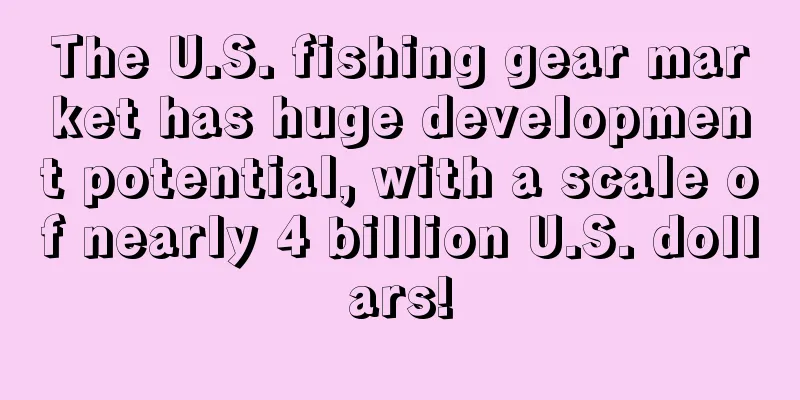 The U.S. fishing gear market has huge development potential, with a scale of nearly 4 billion U.S. dollars!