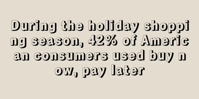 During the holiday shopping season, 42% of American consumers used buy now, pay later