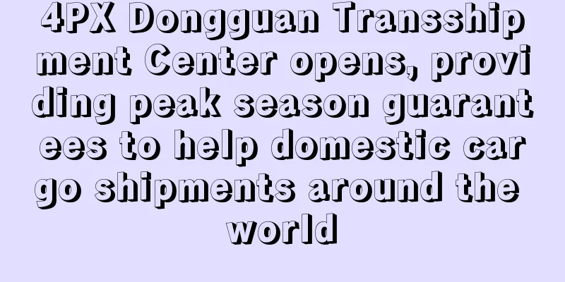 4PX Dongguan Transshipment Center opens, providing peak season guarantees to help domestic cargo shipments around the world