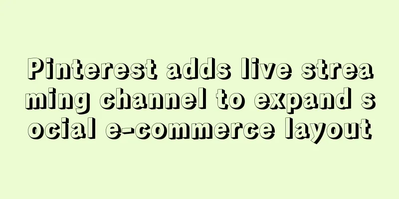 Pinterest adds live streaming channel to expand social e-commerce layout