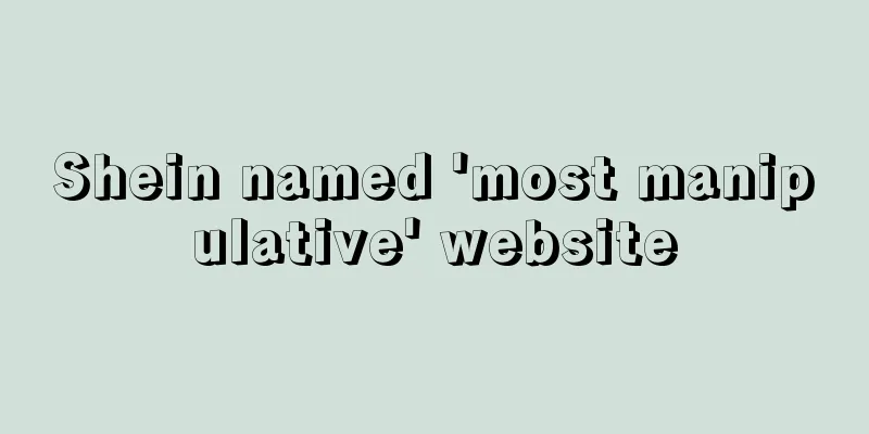 Shein named 'most manipulative' website