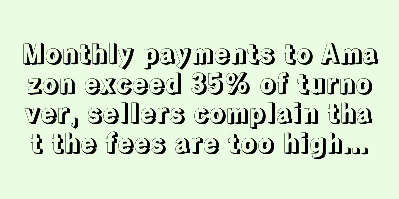 Monthly payments to Amazon exceed 35% of turnover, sellers complain that the fees are too high...