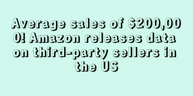 Average sales of $200,000! Amazon releases data on third-party sellers in the US