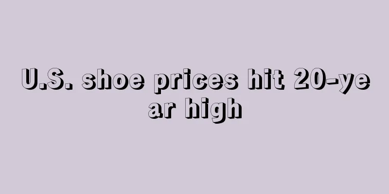 U.S. shoe prices hit 20-year high