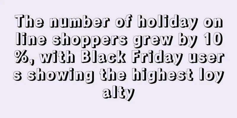 The number of holiday online shoppers grew by 10%, with Black Friday users showing the highest loyalty