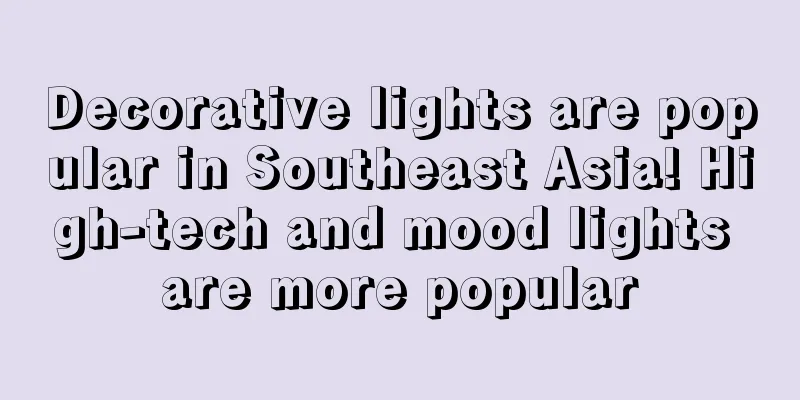 Decorative lights are popular in Southeast Asia! High-tech and mood lights are more popular