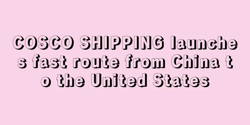 COSCO SHIPPING launches fast route from China to the United States