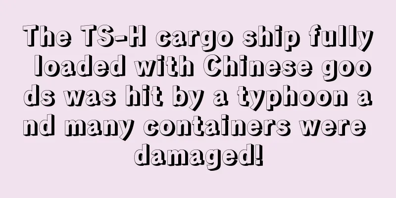 The TS-H cargo ship fully loaded with Chinese goods was hit by a typhoon and many containers were damaged!