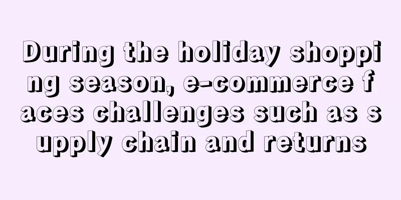 During the holiday shopping season, e-commerce faces challenges such as supply chain and returns