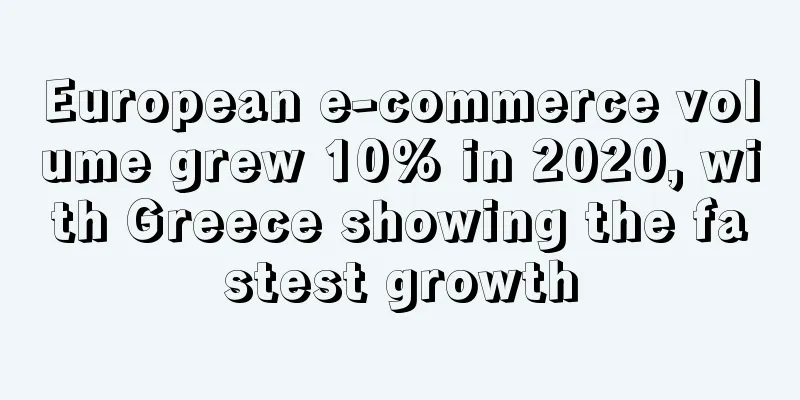 European e-commerce volume grew 10% in 2020, with Greece showing the fastest growth