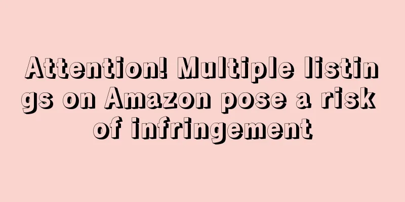 Attention! Multiple listings on Amazon pose a risk of infringement