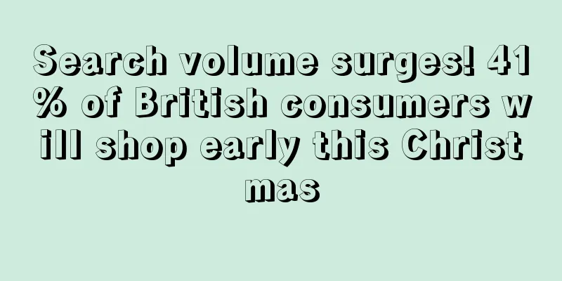 Search volume surges! 41% of British consumers will shop early this Christmas