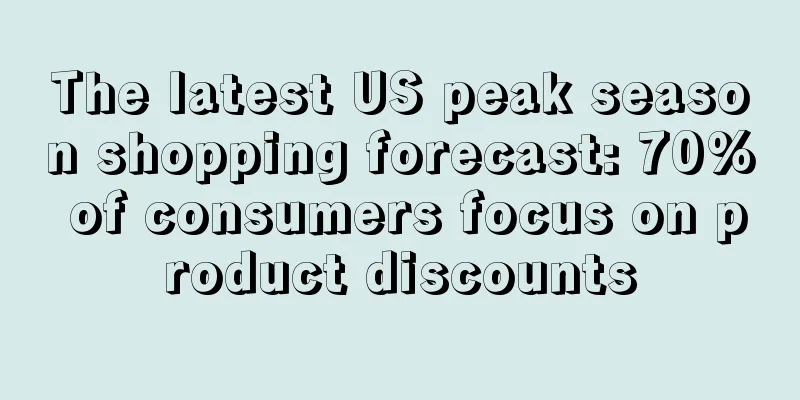 The latest US peak season shopping forecast: 70% of consumers focus on product discounts