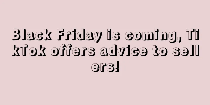 Black Friday is coming, TikTok offers advice to sellers!