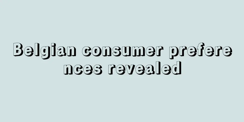 Belgian consumer preferences revealed